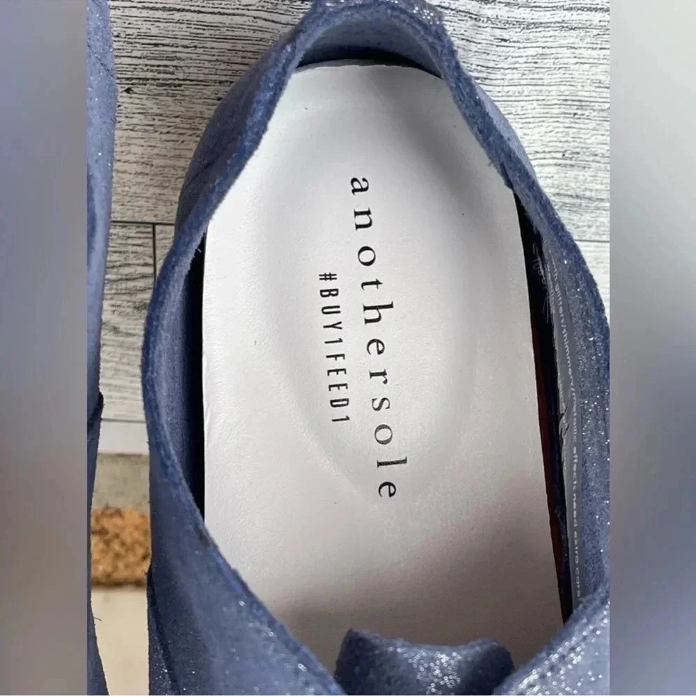 Another sole blue metallic oxfords size 37/7 - Picture 4 of 11